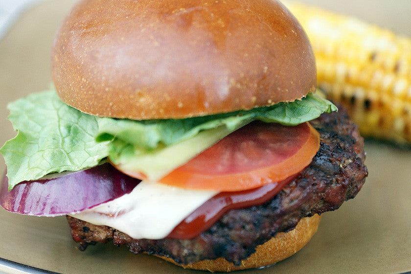 Beautiful half-pound burger