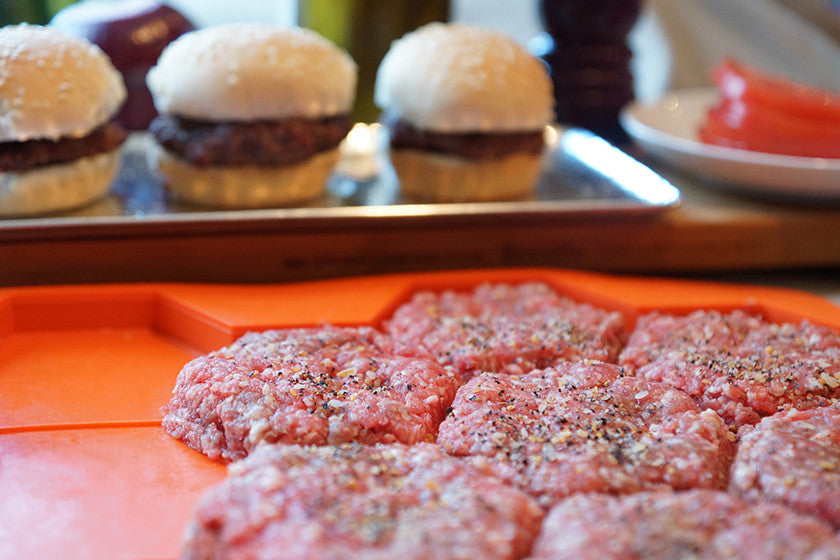 Burger Master Sliders with sliders in background